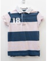 camisa manga corta rosada y azul