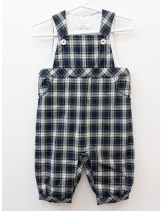 enterizo largo cuadros azules blancos