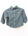 camisa verde con cuadros azules