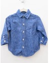camisa  manga larga celeste electrico