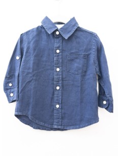 camisa manga larga azul oscuro