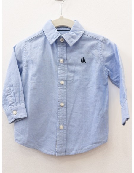 camisa manga larga celeste