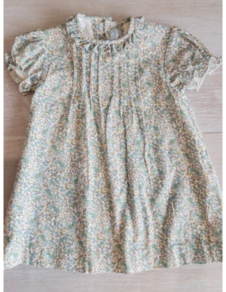 vestido flores verdes