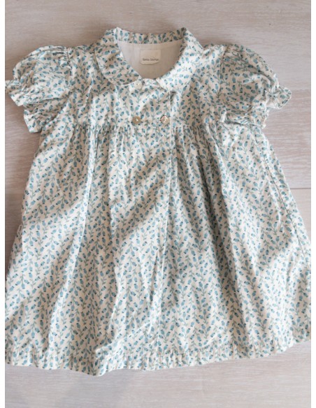 vestidos flores verdes y azules