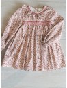 vestido flores rojas manga larga