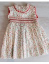 vestido flores rojas y azules
