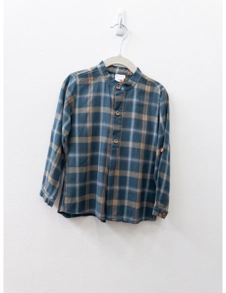 camisa manga larga turquesa