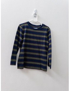camiseta manga larga azul con verde