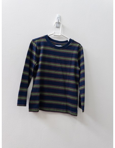 camiseta manga larga azul con verde