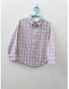 camisa cuadros azules rojo y mostaza