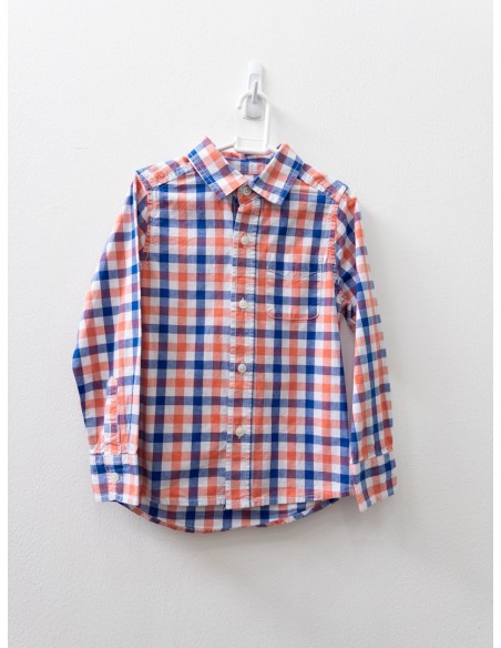 camisa cuadros rojos y azules