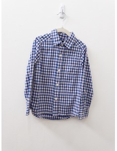 camisa cuadros azules con amarillo y rosado