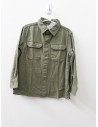 camisa verde militar manga larga