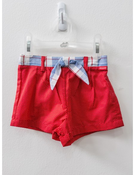 short rojo puntitos blancos, nuevo con etiqueta