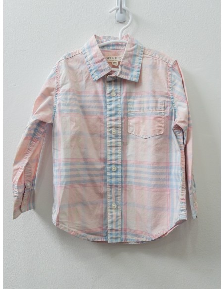 camisa rayas rosadas y celestes