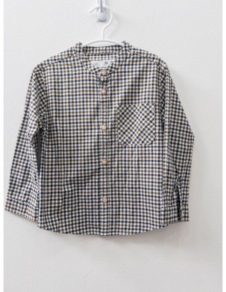 camisa cuadros negros y cafes