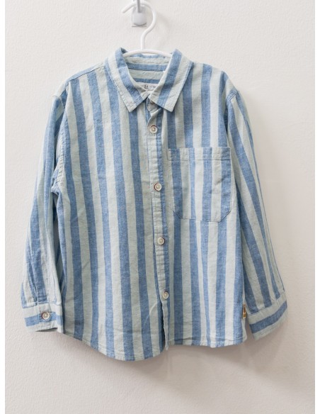 camisa rayas azules y celestes