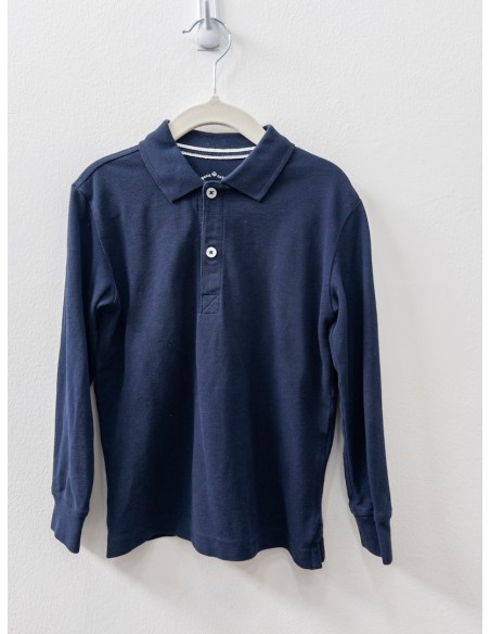 polo azul manga larga