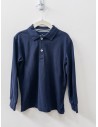 polo azul manga larga