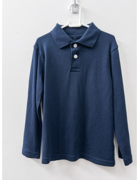 polo azul manga larga