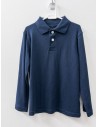 polo azul manga larga