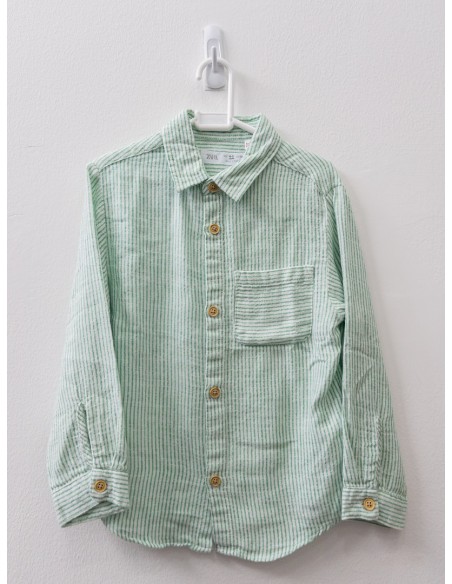 camisa rayas verdes y blancas