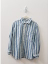 camisa lino rayas celestes y azules