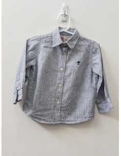 camisa rayas azul oscura