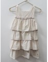 vestido beige de capas
