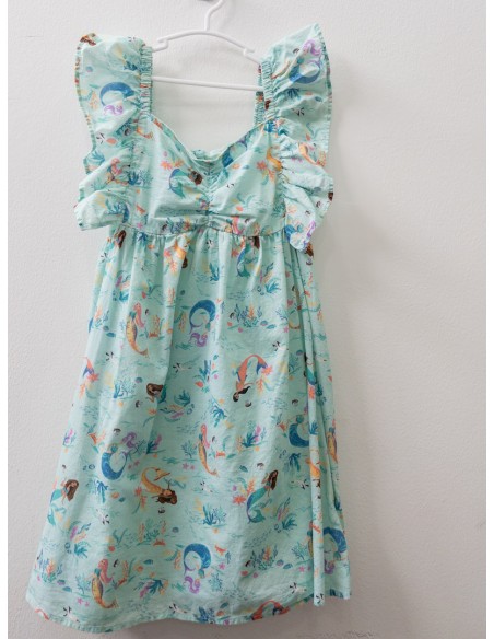 vestido turquesa con sirenas