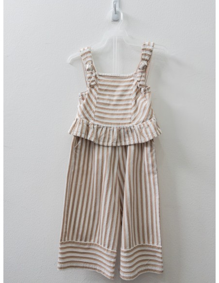 set pantalon y top beige