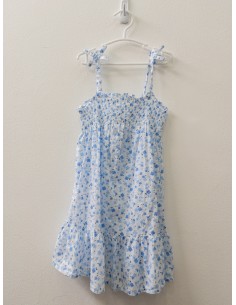 vestido flores celestes