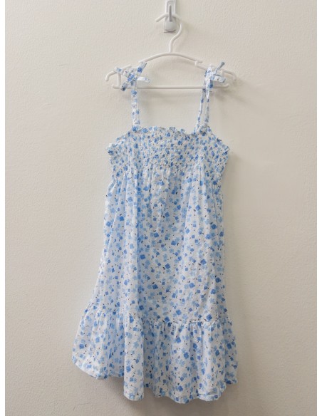 vestido flores celestes