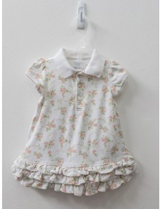 set blanco con flores rosadas y calzon