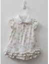 set blanco con flores rosadas y calzon