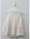 set vestido blanco tejido con calzon