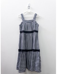 vestido cuadros negros y blancos