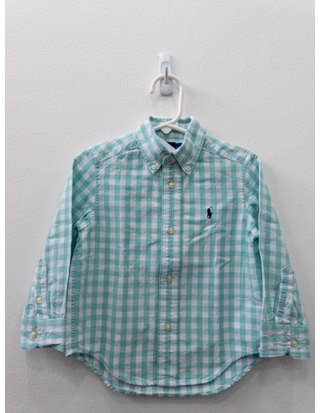 camisa cuadros turquesa