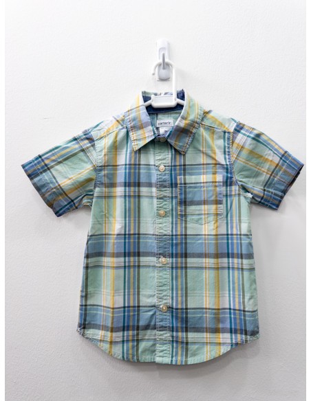 camisa cuadros verdes y azules