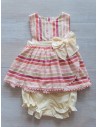 vestido rayas fucsias y rosadas