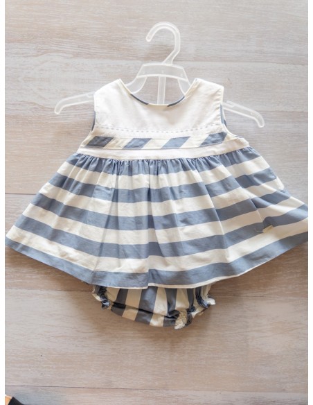 set rayas celestes y blancas