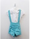 set camisa blanca enterizo turquesa