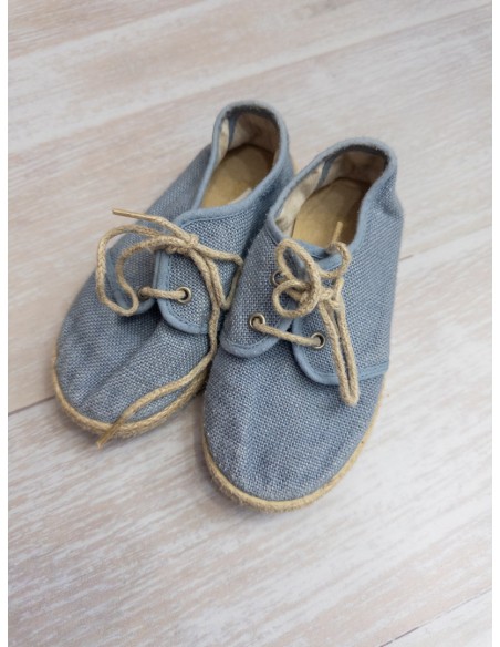 zapatos lona celeste