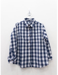 camisa cuadros azules y blancos