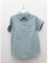 set camisa y short de cuadros celestes