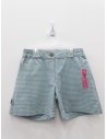 set camisa y short de cuadros celestes