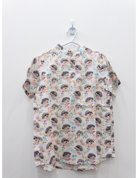 camisa blanca de puercoespin