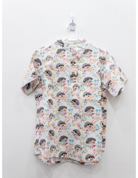 camisa blanca de puercoespin