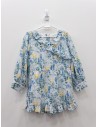 jumper blanco con flores amarillas verdes y celestes
