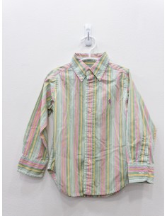 camisa rayas rosadas amarillas y verdes